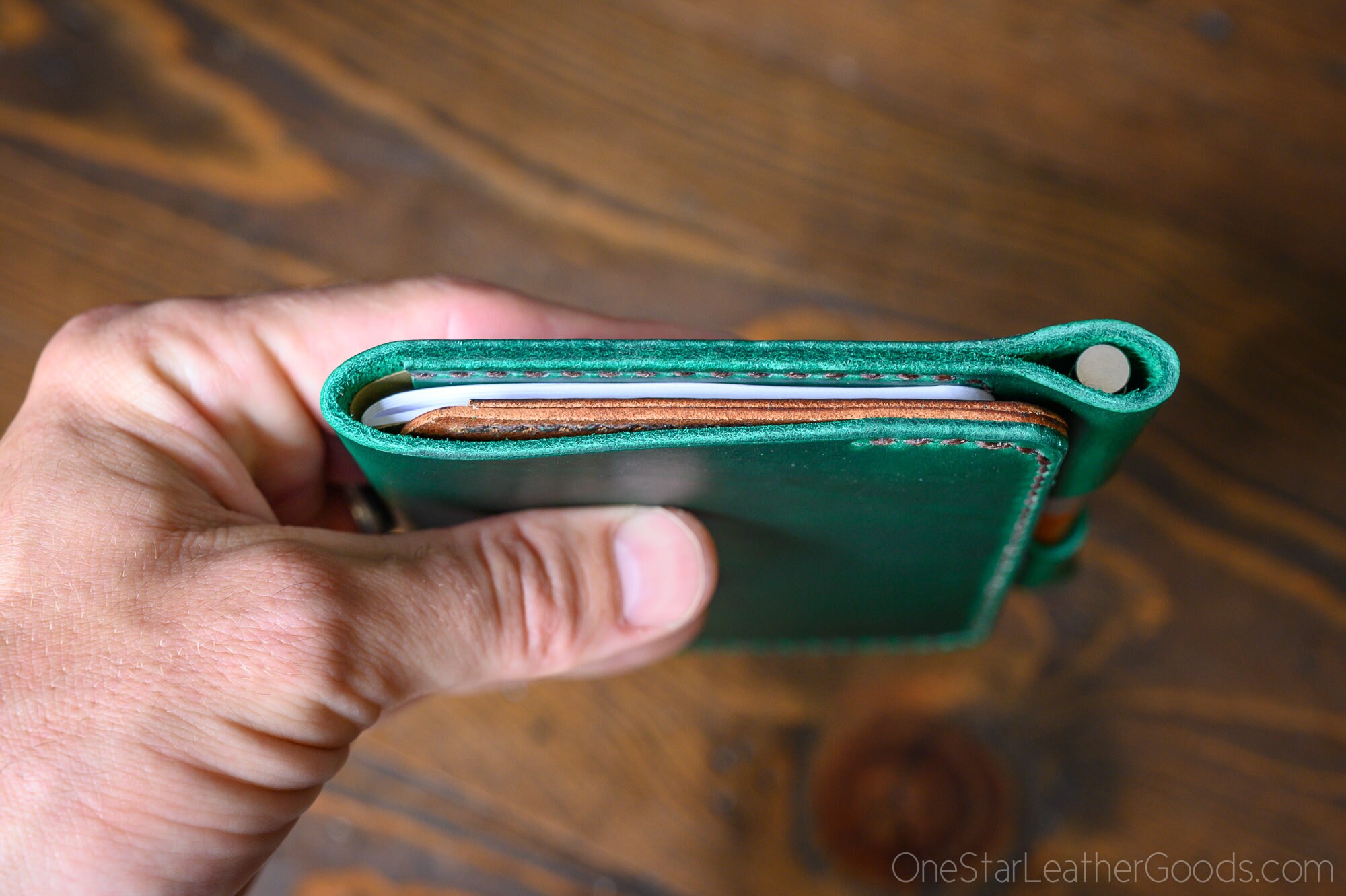 Field Notes wallet with pen sleeve Park Sloper Senior Horween ...