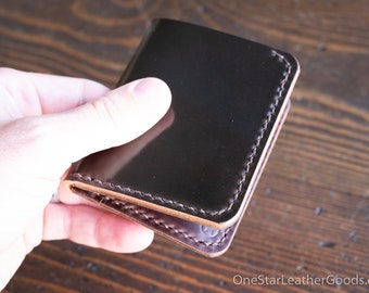 6 Pocket Horizontal wallet, Horween shell cordovan - brown / brown Chromexcel