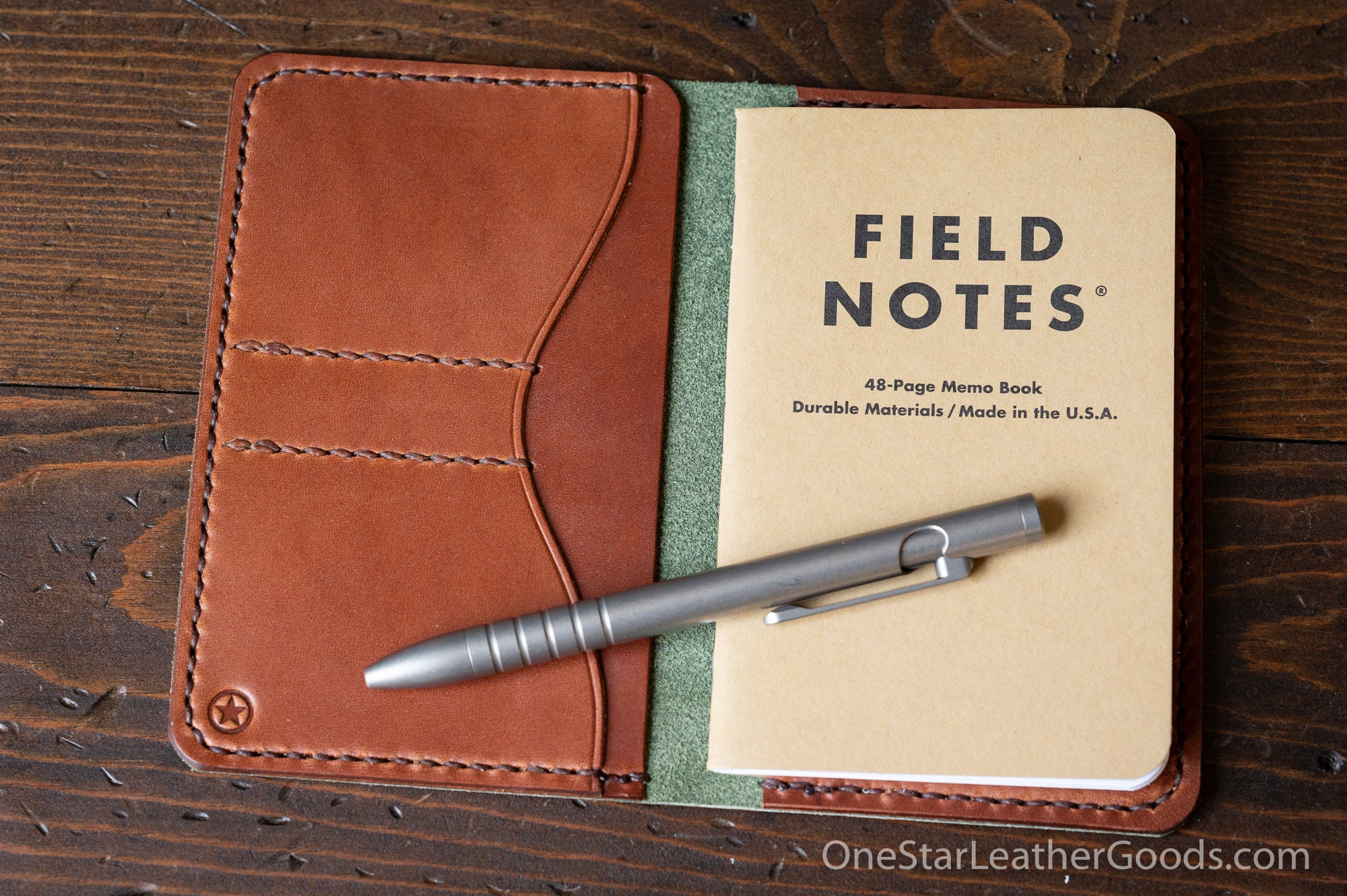 Feild Note Wallet Field Notes wallet w/o pen sleeve Park Sloper Senior No Pen” - Horween ...