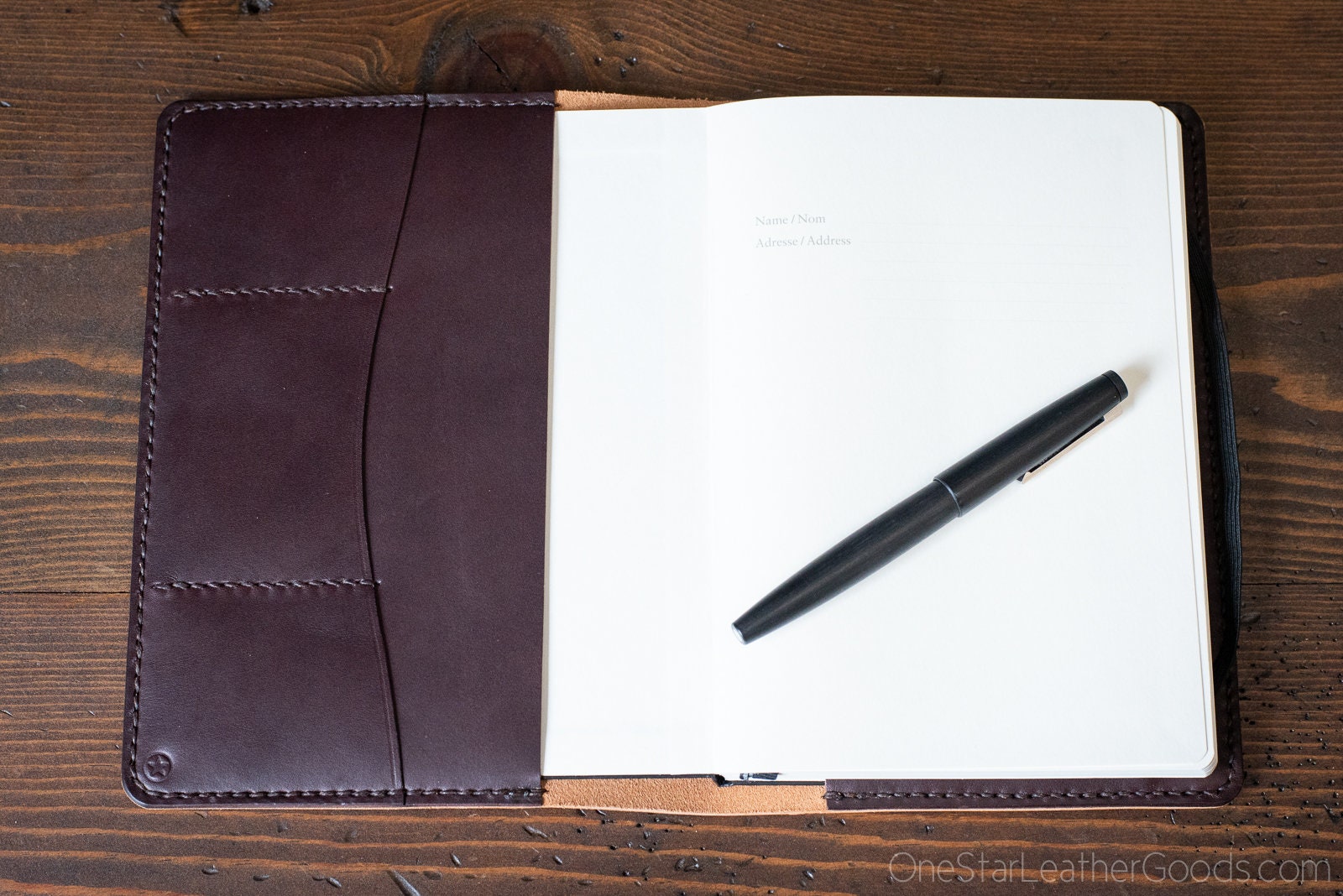 Leuchtturm 1917 Medium (A5) Hardcover Notebook cover card pockets chestnut Horween Dublin