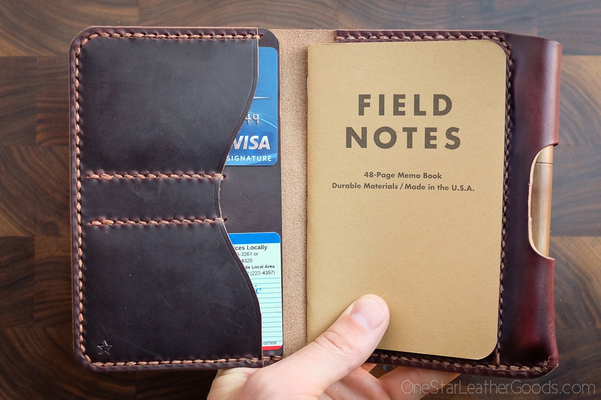The Park Sloper Senior, wallet notebook, Horween Chromexcel leather