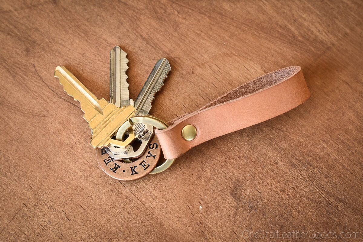 Milloo Leather Handwoven Keyring with Clip - Mustard Yellow Grey