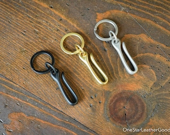 Key ring and pocket hook - brass, matte nickel, black