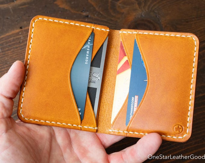 The Six Pocket Horizontal leather wallet - yellow Buttero leather