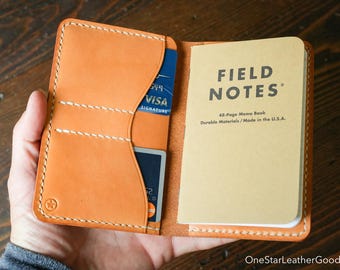 Field Notes wallet w/o pen sleeve "Park Sloper Senior No Pen” - tan bridle leather (SSNP)