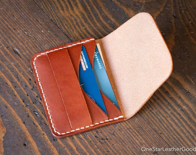 3 Pocket Flap Wallet - chestnut Buttero leather