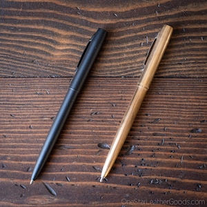 Pen add-on - Fisher Space Pen "Cap-O-Matic", zwart of messing (voor de Park Sloper Medium & Senior notebook / portemonnee)
