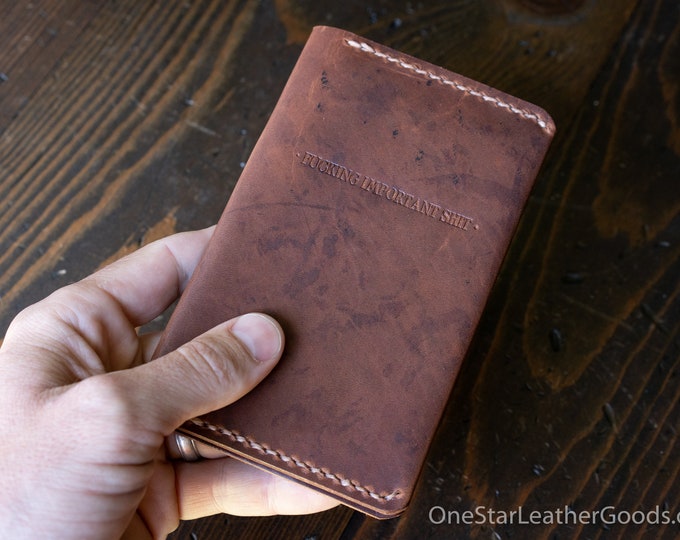 Field Notes wrap cover "FIS" edition - Horween Dublin leather, chestnut