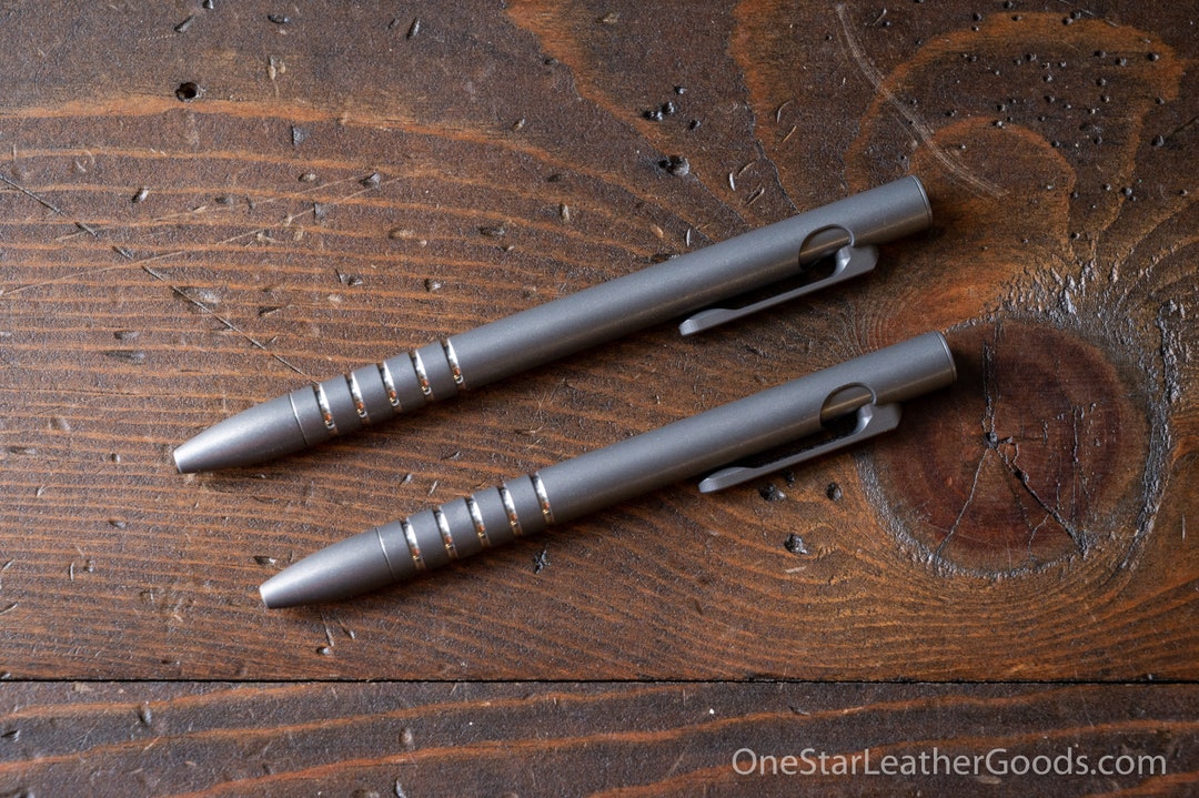 Pen add-on - &quot;Smooth Precision Pens&quot; Titanium EDC bolt action pen - V2.2, Grade 5 Titanium - Full Size or Mini Size