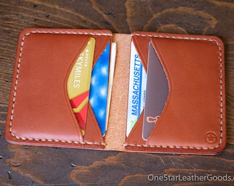 The Six Pocket Horizontal leather wallet - chestnut Buttero leather