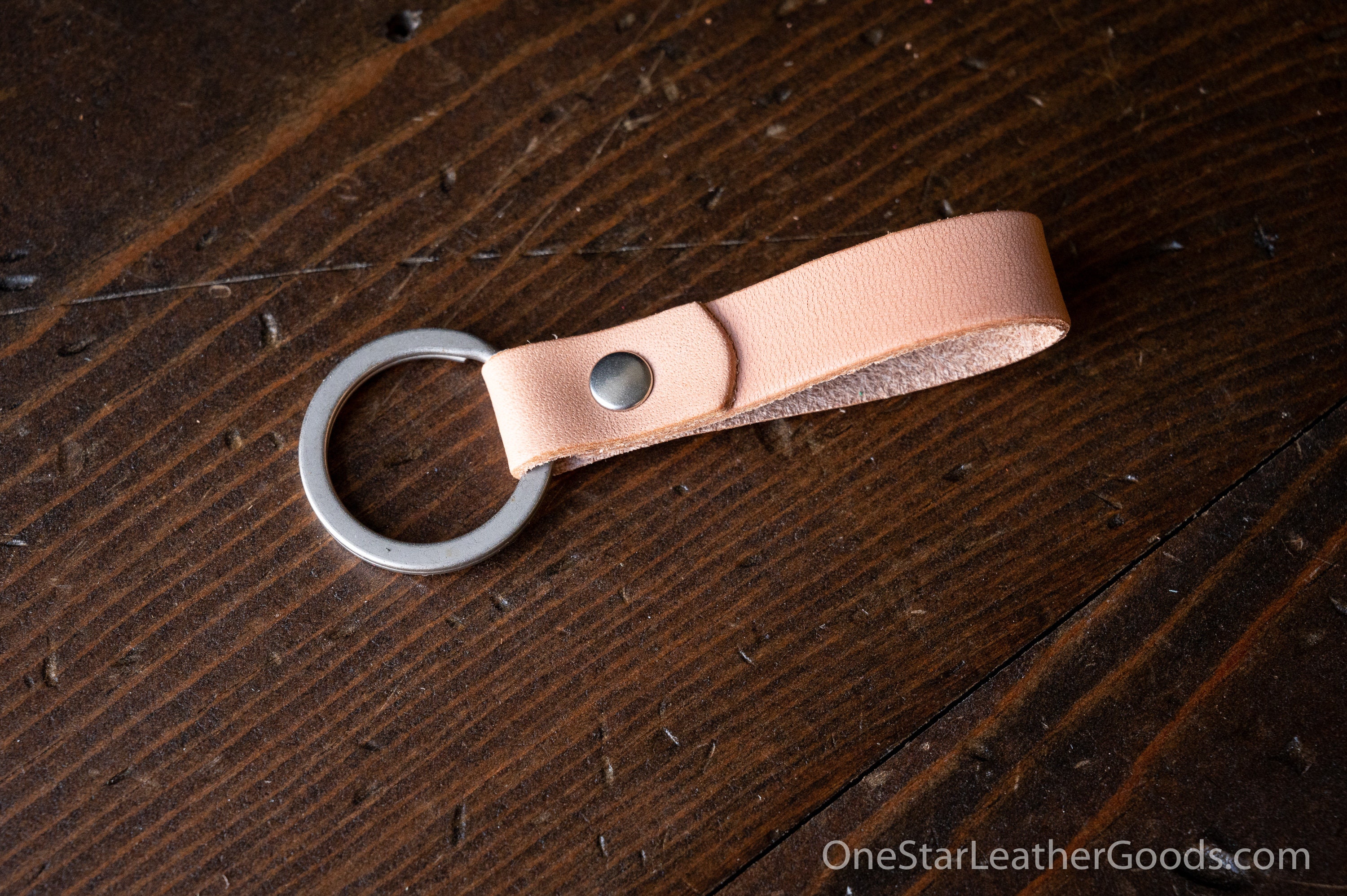 Leather Key Fob - California Natural