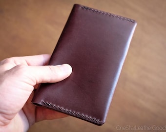 Field Notes wrap cover in Buttero leather - brown