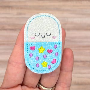 Kawaii Sleeping Pill Feltie - Trimmed or Untrimmed