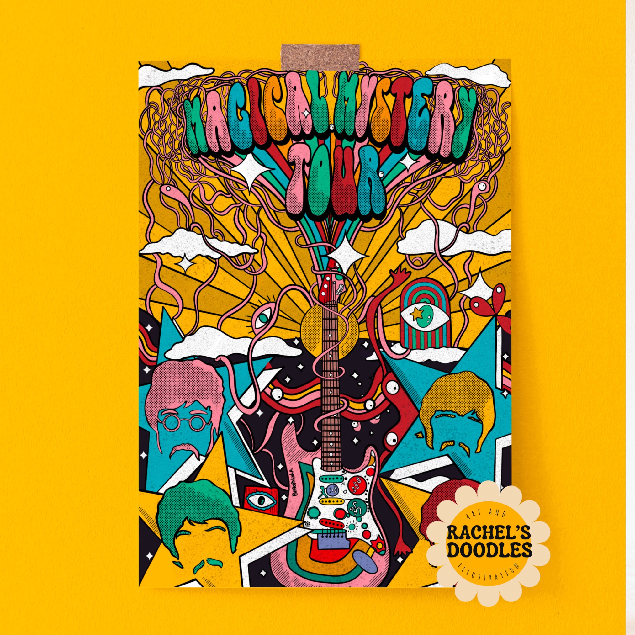 Magical Mystery Tour Print – Beatles-inspired Psychedelic Art - Etsy