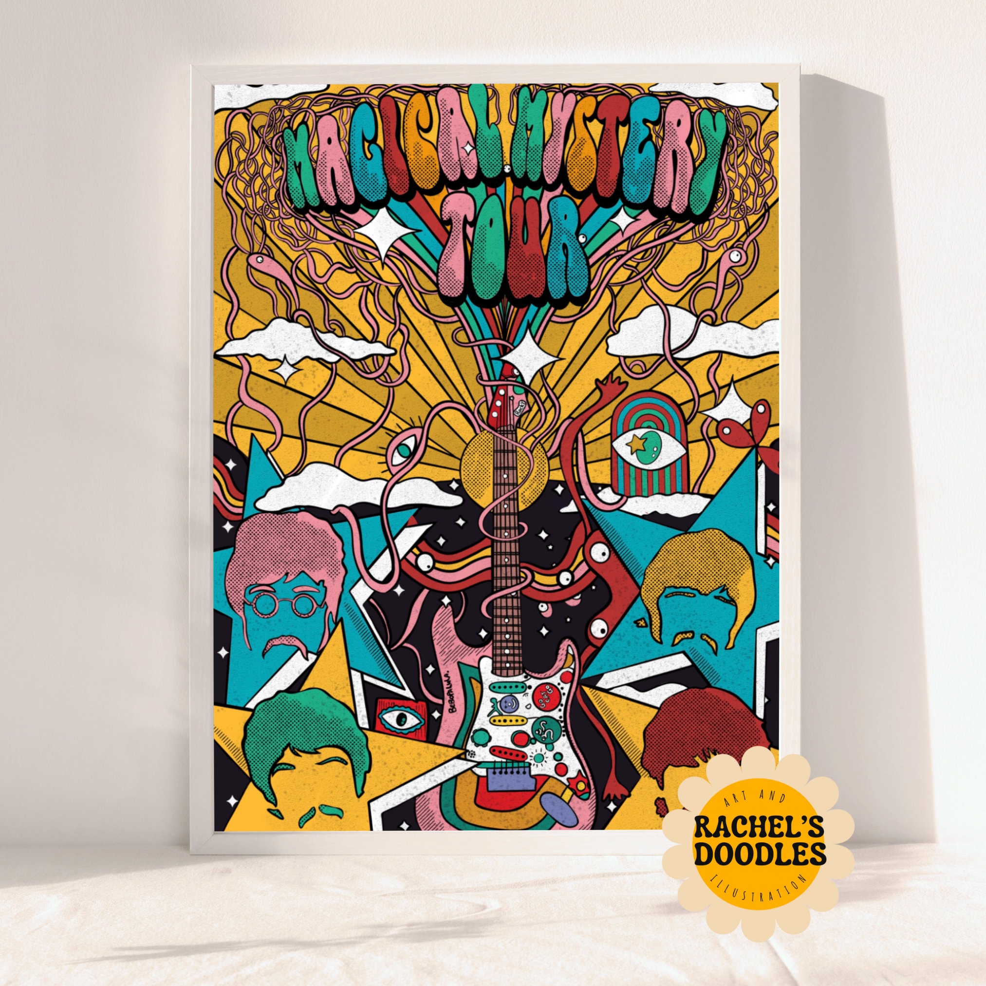 Magical Mystery Tour Print – Beatles-inspired Psychedelic Art - Etsy