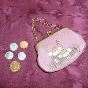 Antike Puppe Geldbörse & Münzen Vintage Reticule Handtasche Mode Vintage Französische Deutsche Puppe