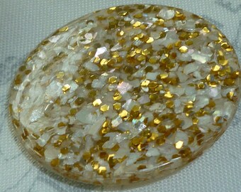 HTF XL Bottoni Vintage "Rainbow Orientals" Confetti Chips di Perle in Lucite 3 taglie disponibili Madreperla Unico