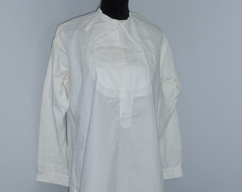 Antique Victorian Shirt-Vintage Victorian  Edwardian Men's Tuxedo Shirt White Panel Bib