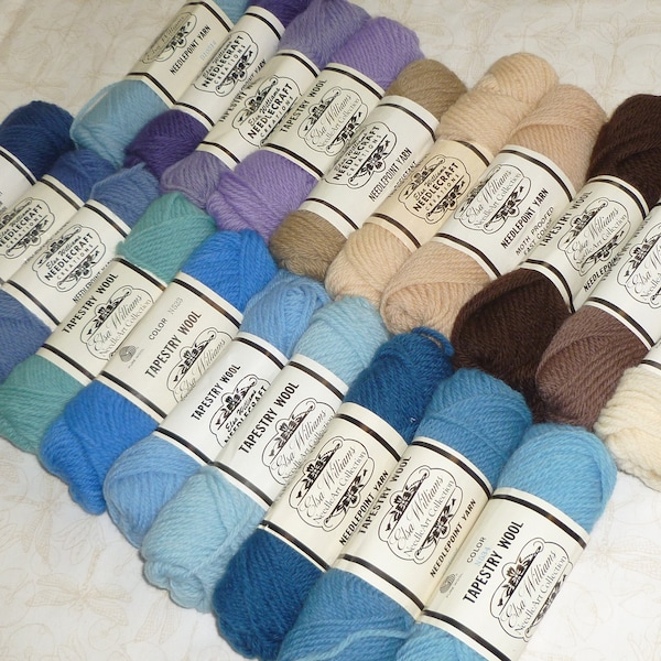 1 fil de laine Needlepoint -Elsa Williams 100% laine Crewel Yarn - 40 yards vintage Moth Proof Tapestry Yarn