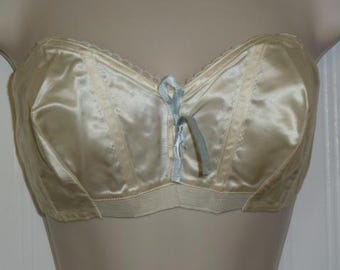Reggiseno Vintage Rockabilly Anni '50 – Punto Proiettile, Bianco, Taglia 34C, Nuovo Con Etichetta