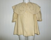 Sweet Antique Childrens Coat Jacket Edwardian Victorian Embroidery-Large Doll