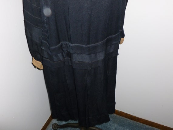 Fabulous Antique Edwardian Drop Waist Silk Dress … - image 6