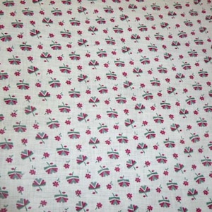 Full Vintage FEEDSACK Fabric Art Deco Flower Cotton 1940s 1950s 37 x 43&quot; Quilt Sewing Doll