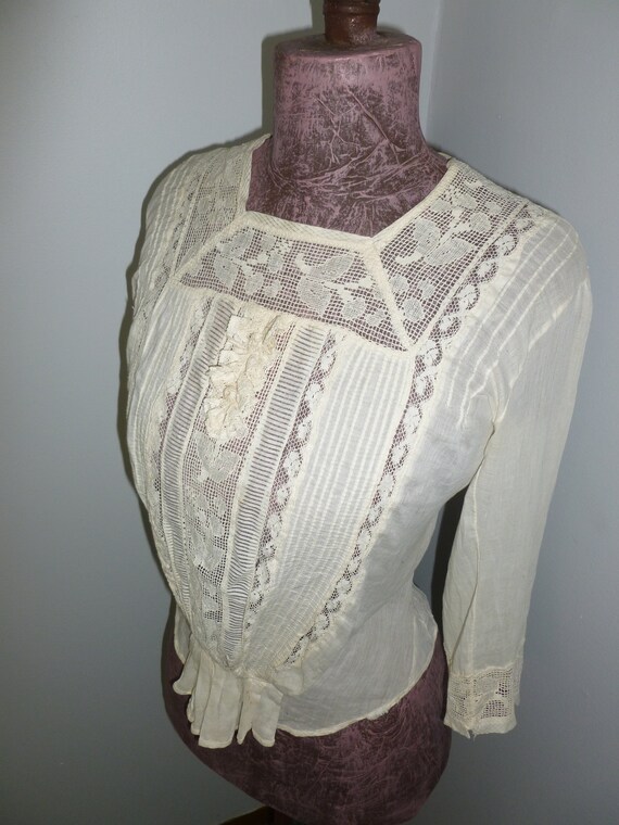 Romantic Antique Edwardian Blouse~Vintage Embroide
