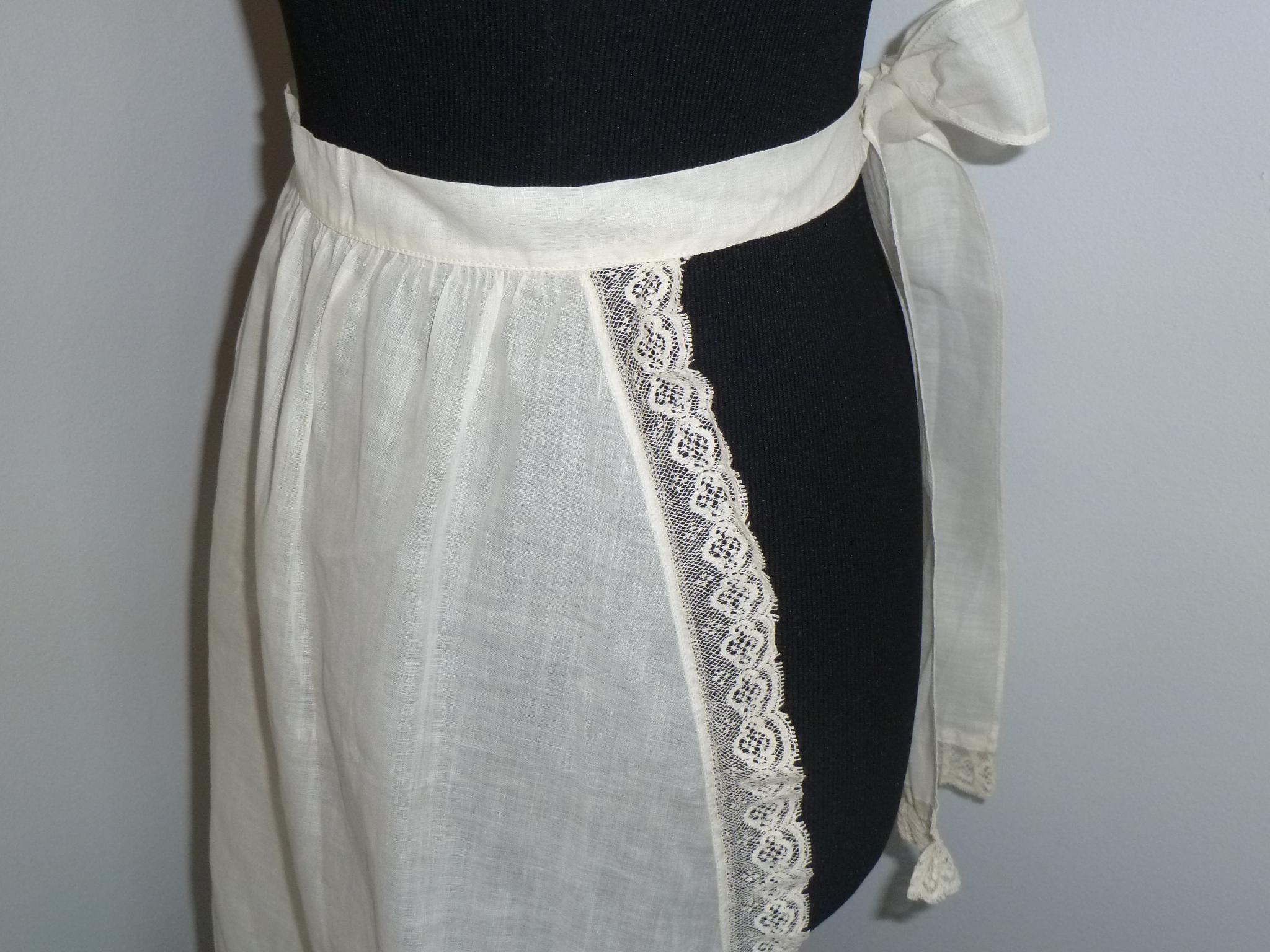 Antique Lace Apron Victorian Edwardian Apron Vintage Historical