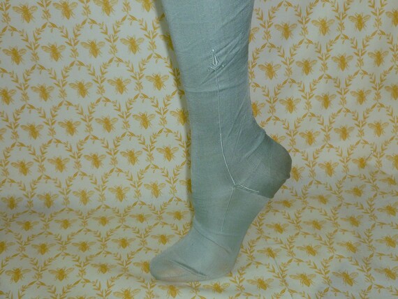 HTF Edwardian Garter Stockings Antique Flapper Aq… - image 6