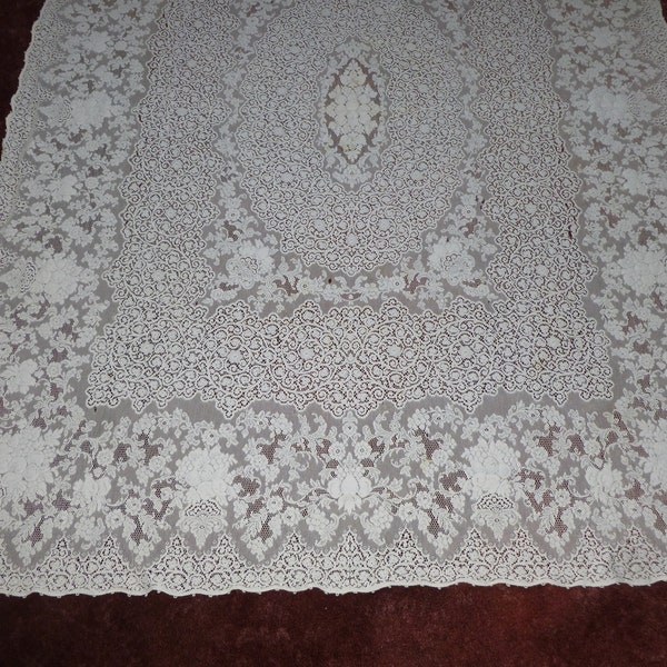 Vintage Lace Tablecloth Etsy