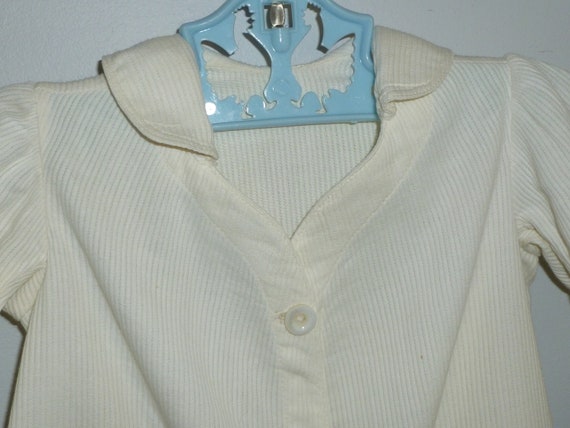 Darling Antique Childrens Coat~Textured White Cot… - image 4