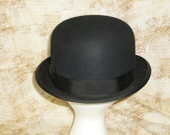Antique Bowler Hat Rolled Bowler Hat Classic Wool Round Bowler