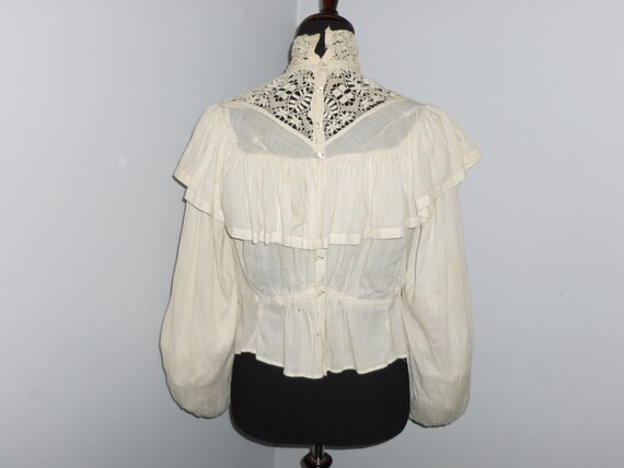 Antique Blouse Victorian Edwardian Delicate Bobbi… - image 6