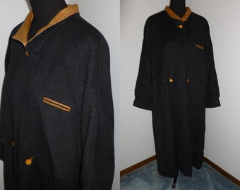 NOS Vintage LODEN Overcoat Alpaca Hunting Cape Coat Austria Loden Tyrol Stunning