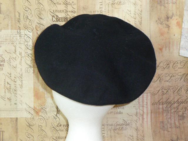 Vintage Basque Authentic French Beret 100% Wool Navy Blue Size 58