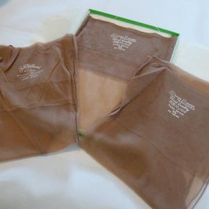 3 Pair Vintage Garter Stockings-Seamed & Seamless Nylon Stockings Hosiery 3 pair boxed Deadstock-UNWORN