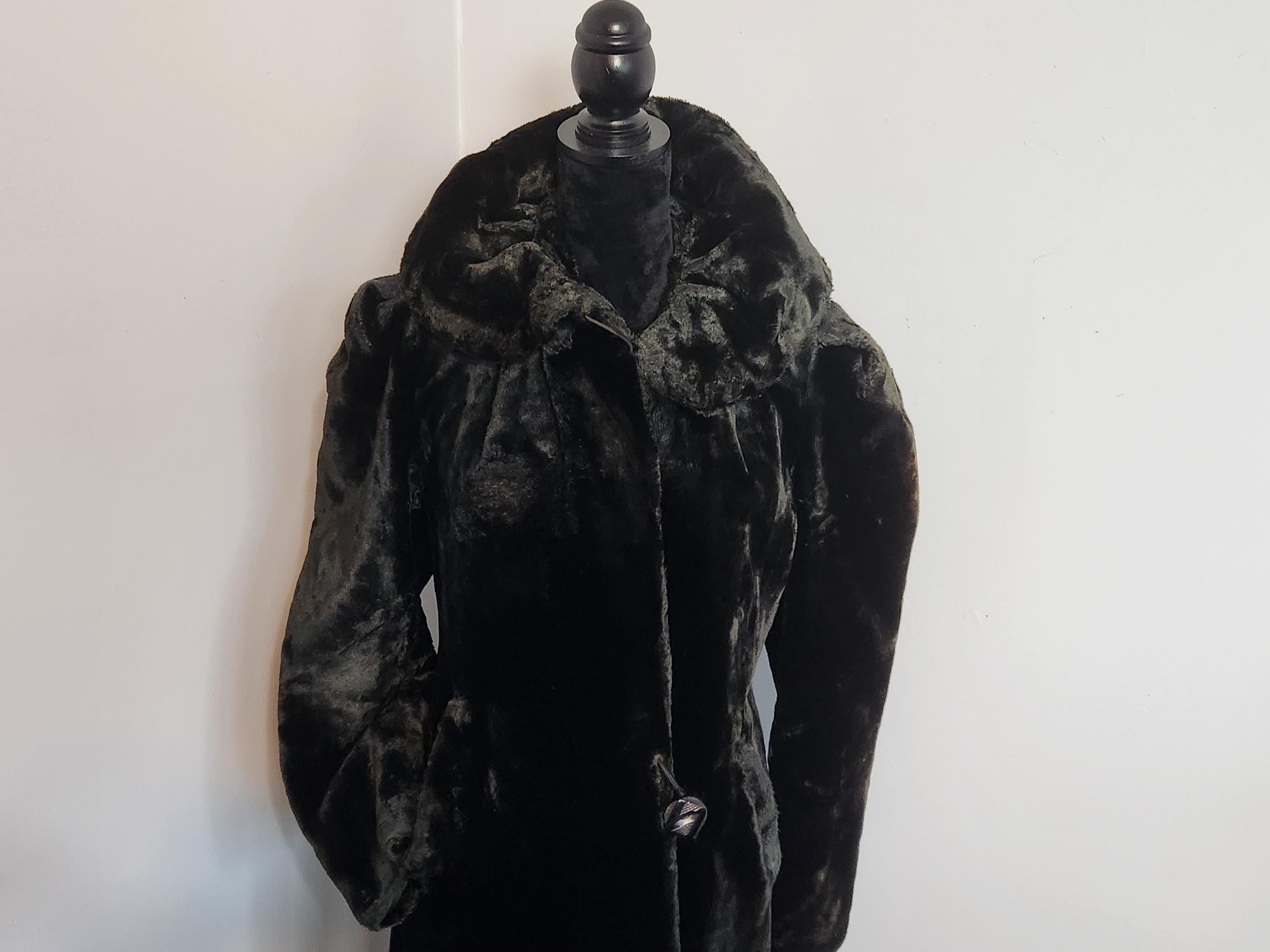 Vintage Coat Chic Faux Fur Jacket 