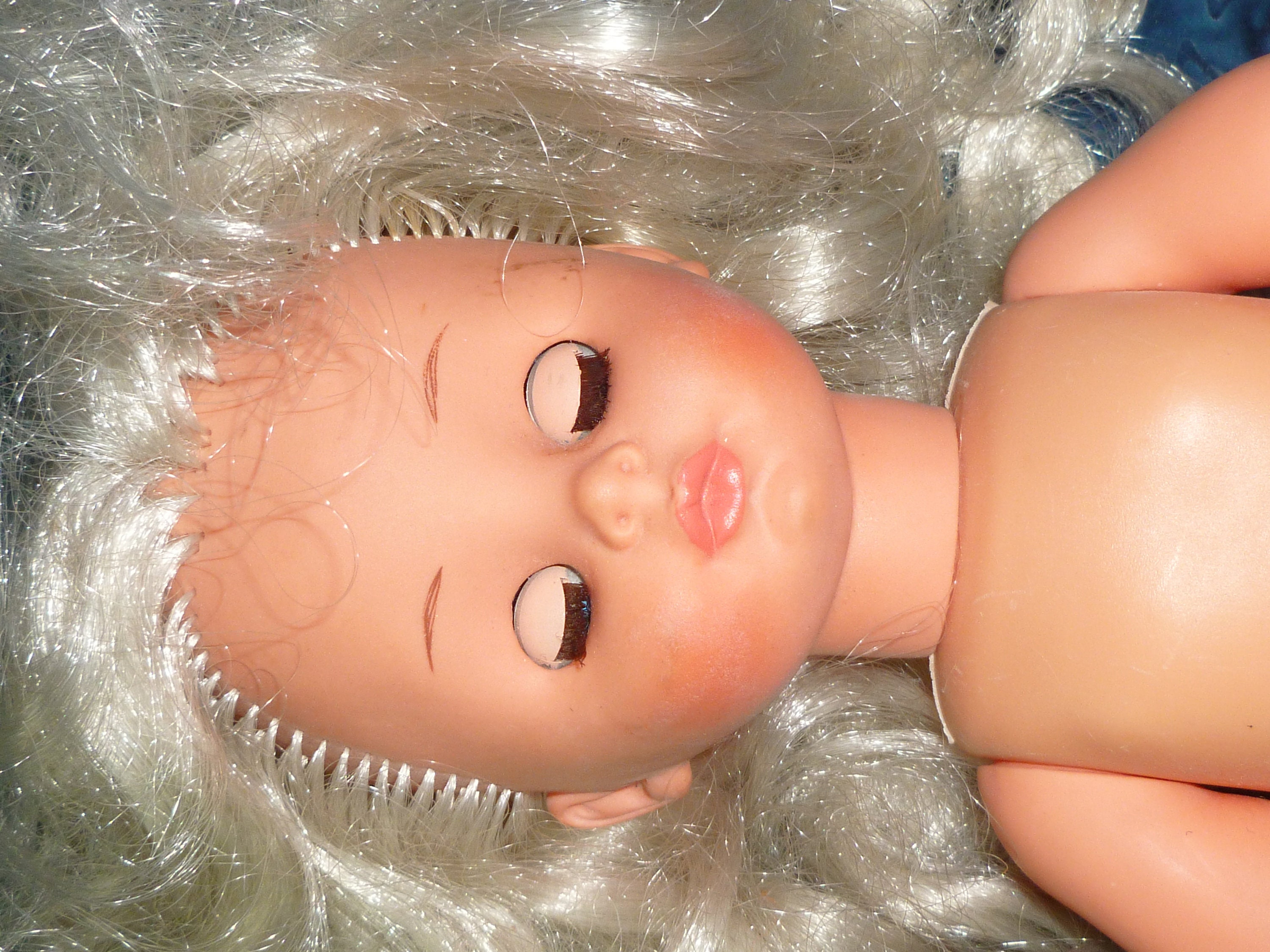 BAMBOLA DOLL VINTAGE FURGA anni 60 ca 45 cm BIONDA DAMINA EUR 145,00 - FR