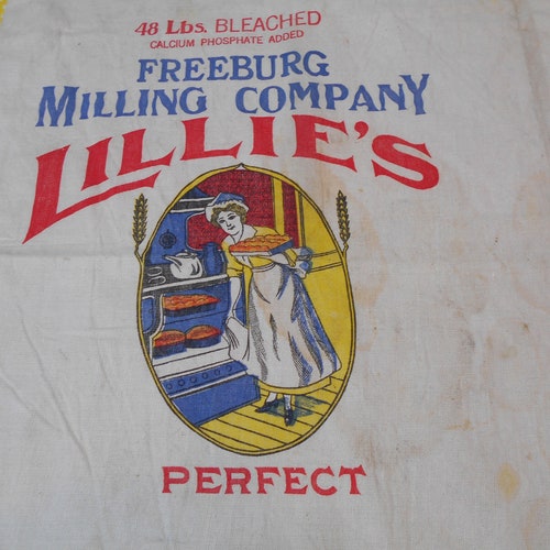 Antique Lillie's Perfect Flour Floursack shops Full FLOUR SACK Cotton Fabric UNCUT Original 30 x 15 Quilt Sewing Doll
