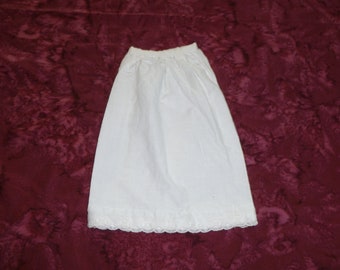 Antique DOLL Petticoat Skirt Victorian Edwardian Vintage circa 1900s Petticoat German French Doll Clothes Embroidered Lace