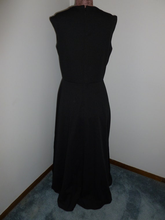 Elegant Vintage Black Dress -Retro 1960s-1970s Ma… - image 8