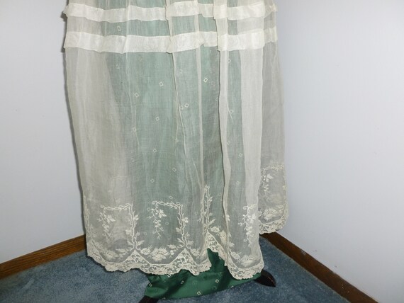 Antique Victorian Skirt / c1800s Point de Venice … - image 3