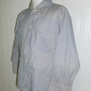 Sweet Antique Boys Shirt Childs Homespun Primitive Viintage-blue white Pioneer image 4