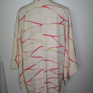 Antique Vintage Kimono Womans Mens Japanese Kimono Robe Silk Print-Robe image 3