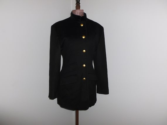 【限定値下】ROTOL INTERSECT COAT [R24WOYC10] Vintage Black Wool Coat Dayton's Oval Room Velvet Collar