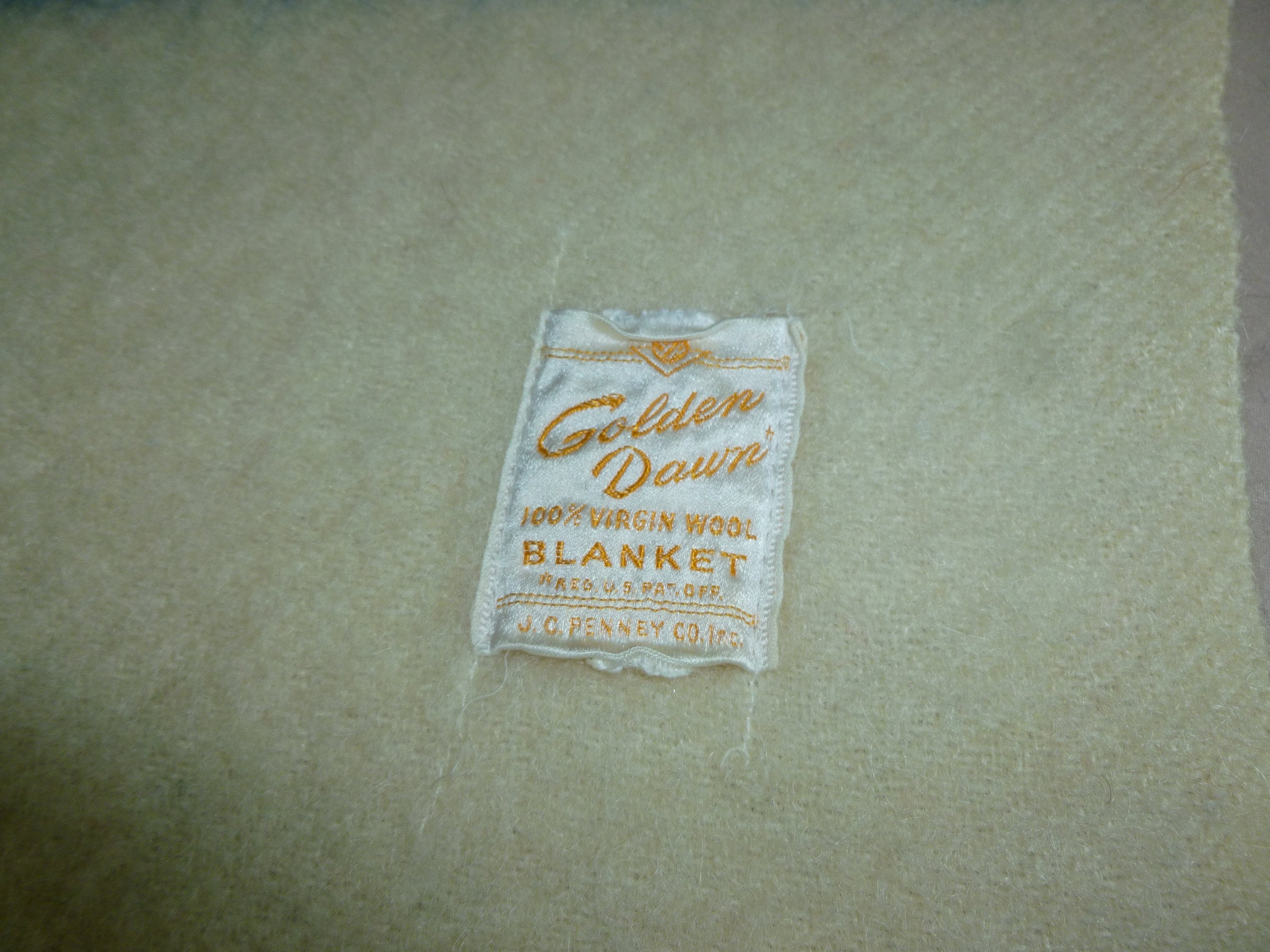 芸能人愛用 Antique Golden Dawn Wool Blanket Red Blue Yellow Vintage JC その他