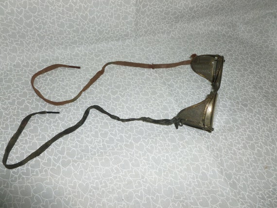 Antique Glasses Vintage WWI Era Roadster Motoring Motorcycle