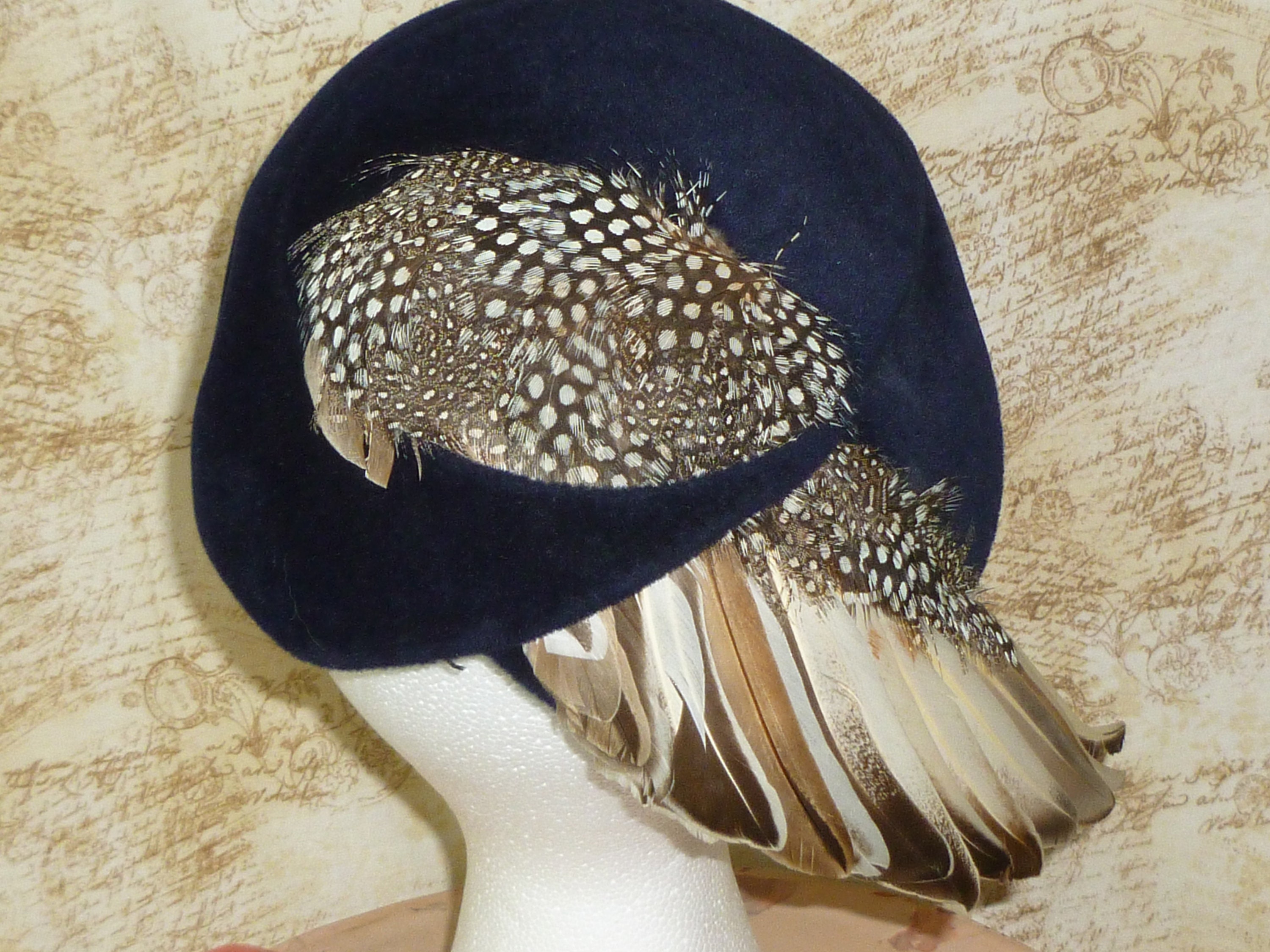 Vintage Genuine Feather Amazing Hat The Paris Boutique Vintage feather hat by designer Evelyn Varon. | eBay main image 3