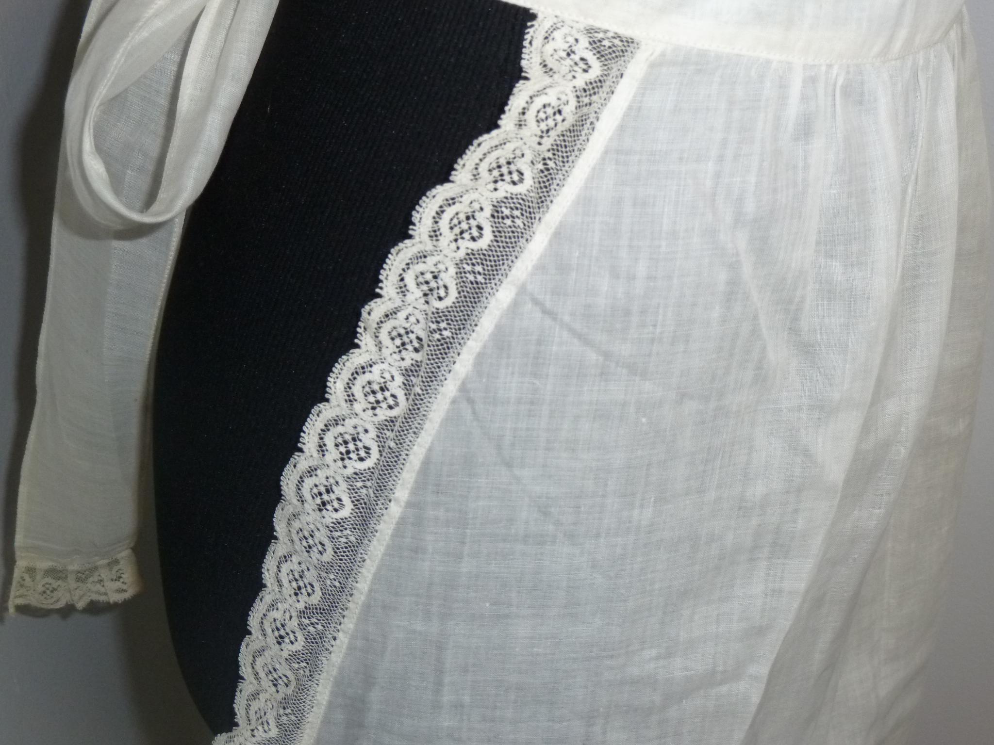 Antique Lace Apron Victorian Edwardian Apron Vintage Historical
